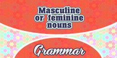 Masculine or feminine nouns