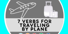 7 verbos para viajar en avión-7 verbs to travel by plane