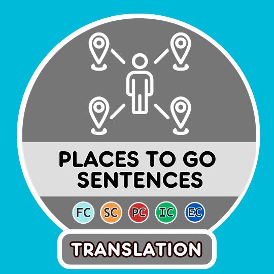 Spanish places to go translation sentences