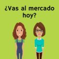 ¿Vas al mercado hoy - Red and blue