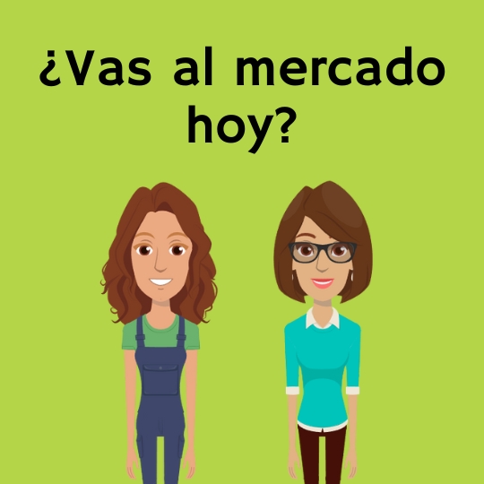 ¿Vas al mercado hoy - Red and blue