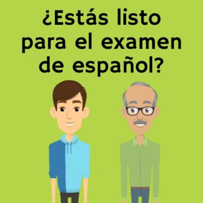 ¿Estás listo para el examen de español - Red and blue