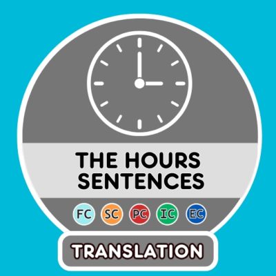Spanish Hours translation sentences