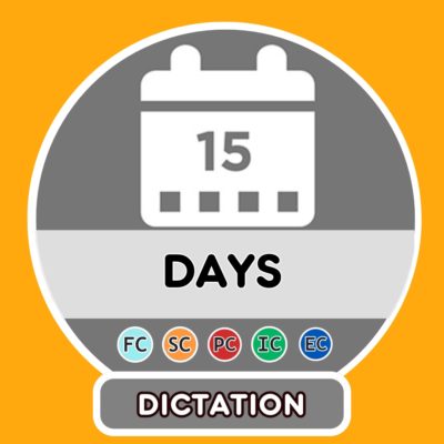 Days of the week (words)