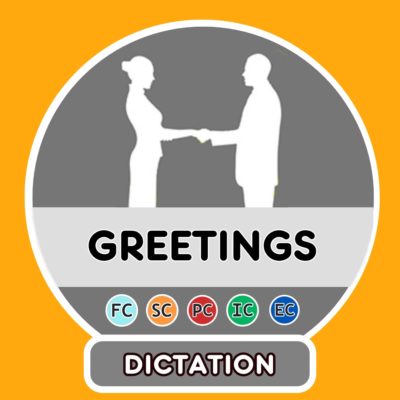 Greetings (words) - Dictation