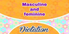 Masculine and feminine (Sentences)