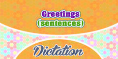 Spanish Greetings (sentences)